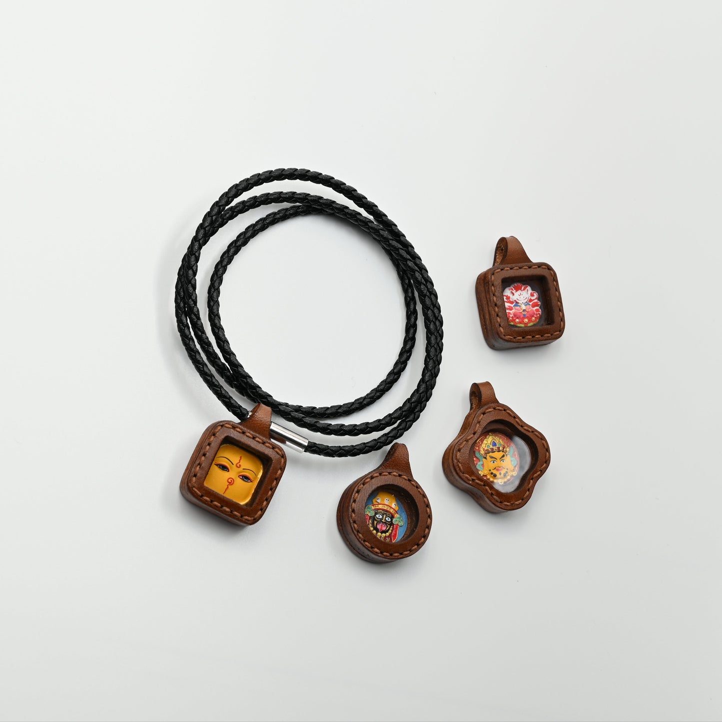 Tibetan Thangka Pendant - Wisdom Eye of Manjushri