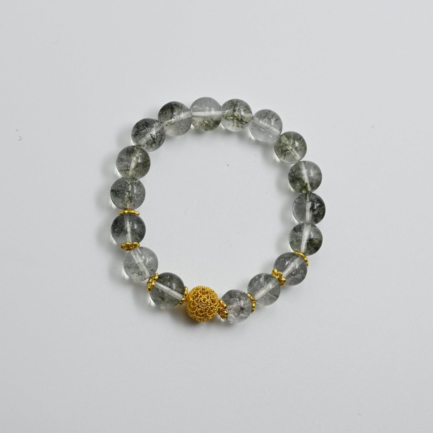 Tibetan Green Phantom Crystal Bracelet